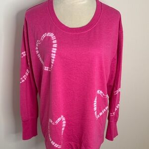 Vibrant Pink Heart Women's Sweatshirt